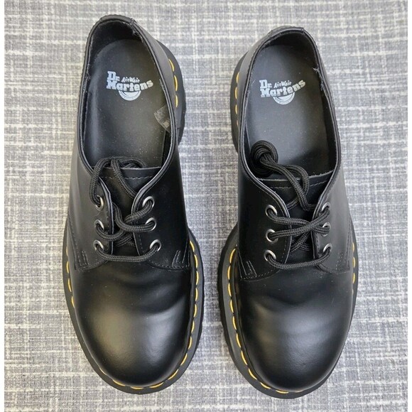 Dr. Martens 1461 Quad Platform Leather Oxford Women's 8 UK6 EU39 Black EUC - Picture 8 of 14